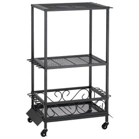 10 Pole Fishing Rod Holder Fishing Rack Cart Organizer with Wheels for Garage