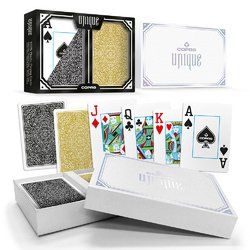 Copag Unique Black/Gold, Poker Size, Jumbo Index