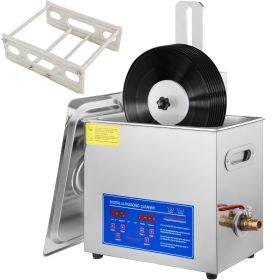 VEVOR Ultrasonic Cleaner 6L Ultrasonic Vinyl Cleaner 7-12 Inch 8 Records Ultrasonic Vinyl Cleaning Machine 180W Ultrasonic Records Cleaner with D
