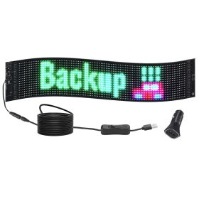 VEVOR Programmable LED Sign, P6 Full Color LED Scrolling Panel, DIY Custom Text Animation Pattern Display Board