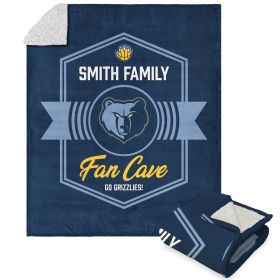 NBA Memphis Grizzlies Dominion Personalized Silk Touch Sherpa Throw Blanket 50X60 Inches