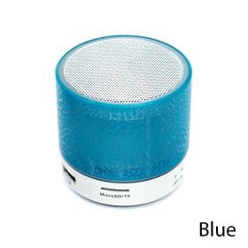 Bluetooth Speaker Mini Wireless Loudspeaker Crack LED TF Card USB Subwoofer Portable MP3 Sound Wireless Speaker for Mobile Phone (Color: SKY BLUE)