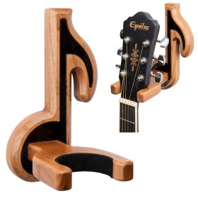 Guitar Holder Wall Mount Ash Wood Wooden Guitar Hanger Hook Stand Rack Guitar Hanger for Electric Classic Acoustic and Bass Guitar Musical Instru (Brand: Teslyar)