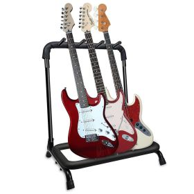 5 Core Guitar Rack 3 Slot Multi Guitar Stand Triple Display Floor Stand Safe Storage Foldable Portable for Electric Acoustic Flying V Guitars - G (Style: GRack 3N1 OVAL)