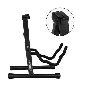 5 CORE Double Guitar Stand Floor Adjustable Heavy Duty A Frame Universal Folding Acoustic Electric Bass Mandolin Banjo Violin Holder Stands For O (SKU: GSS BLK)