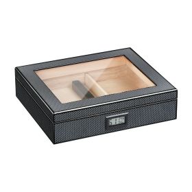 GALINER Humidor Cigar Box Luxury Case Cedar Wood With Portable Hygrometer Digital Humidifier Outdoor Cigar Case Travel (Color: Style 1)